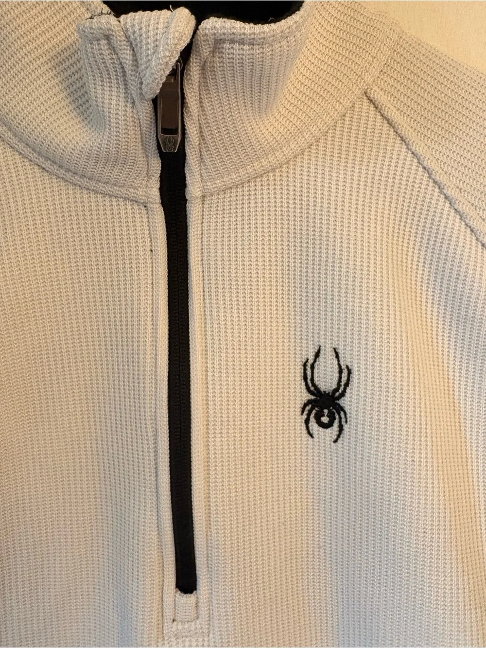 white and black Spyder Outbound half-zip core sweater size Medium men’s